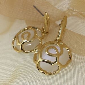 Gorgeous Camellia Dangle Earrings